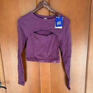 JoyLab Women's Plum Long Sleeve Crop Top